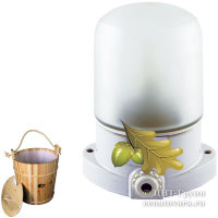Светильник для бани и сауны патрон Е27 40-60Вт NPB прямой (NPB-Banya-Sauna-Е27-40-60W-IP54)