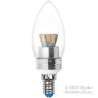 Светодиодная лампа-свеча LED 5Вт=40Вт для хрустальной люстры серия Crystal (LED-C37P-5W ALC02SL)