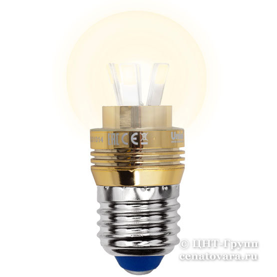 Светодиодная лампа-глоба LED 5Вт=40Вт для хрустальной люстры серия Crystal (LED-G45P-5W/Е27 ALC02GD)