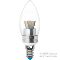 Светодиодная лампа-свеча диммируемая LED 5Вт=40Вт для хрустальной люстры серия Crystal Dim (LED-C37P-5W/DIM ALC03SL)