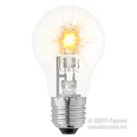 Галогенная лампа накаливания груша 42Вт=60Вт теплый свет (HCL-СL-42W-E27)