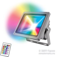 Прожектор RGB светильник архитектурного освещения 30Вт цветная подсветка (ULF-S01-30W-IP65-RGB-Desk)