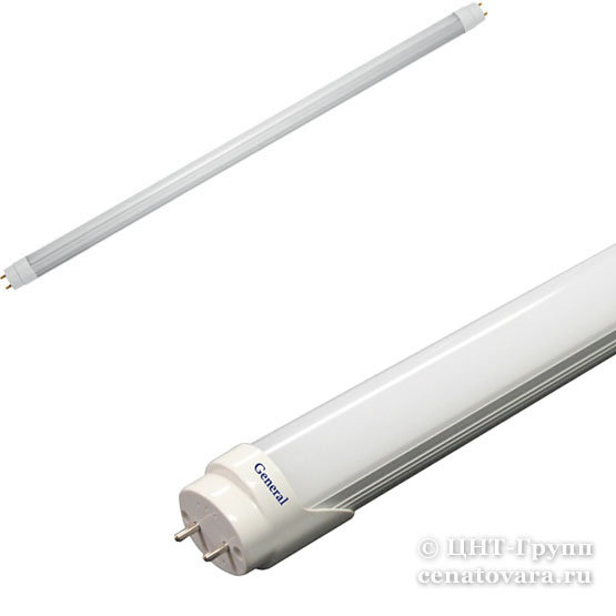 Лампа Т8 светодиодная с цоколем G13 600мм 10Вт лампа G13 (GLT8F-600-10)