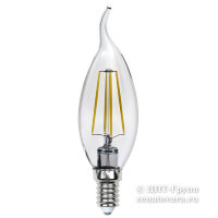 Светодиодная лампа-свеча LED 6Вт=50Вт для хрустальной люстры и других светильников серия Sky (LED-CW35-6W PLS02WH)