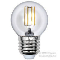 Светодиодная лампа-глоба LED 6Вт=50Вт для хрустальной люстры и других светильников серия Sky (LED-G45-6W/E27 PLS02WH)