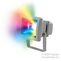 Прожектор RGB светильник архитектурного освещения 10Вт цветная подсветка (ULF-S01-10W-IP65-RGB)