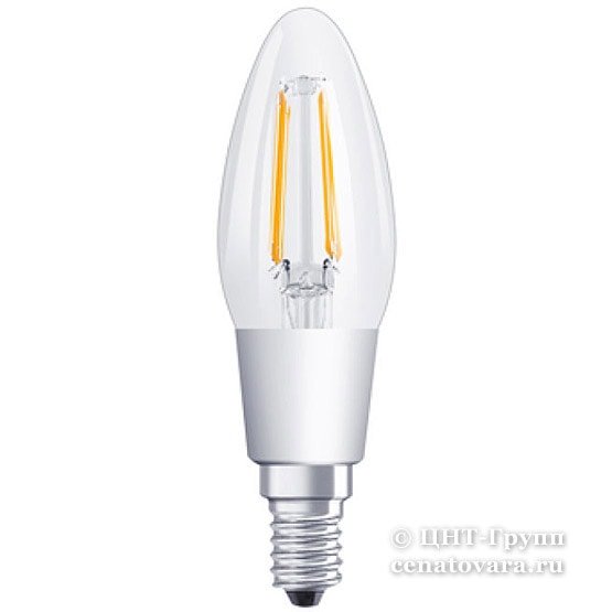 LED PCL B40D 4,5W/827 230V CL FIL E14 DIM 470lm FS1 OSRAM - свеча прозр FILLED OSRAM светодиодная 4058075816992