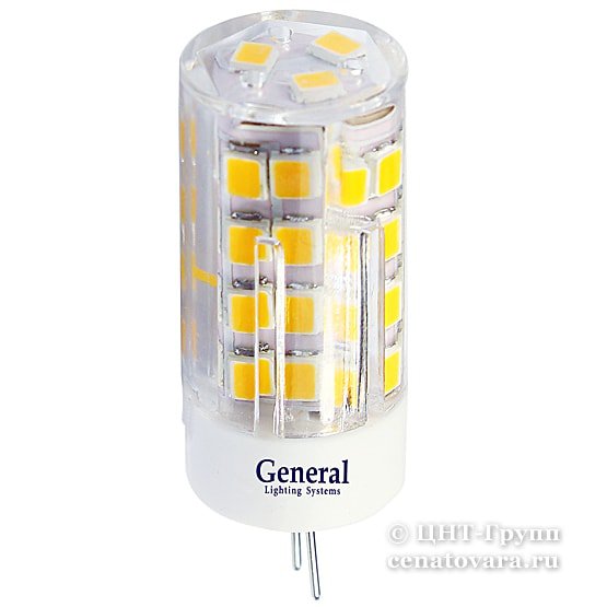 Лампа G4 светодиодная 5Вт 220V пластик (GLDEN-G4-5-Р-220)
