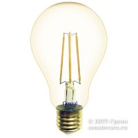 Лампа светодиодная 10Вт груша A75 золотая филамент (GLDEN-A75S-10-230)