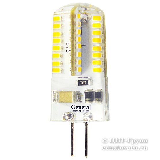 Лампа G4 светодиодная 3,5Вт 220V силикон (GLDEN-G4-3,5-S-220)