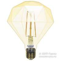 Лампа светодиодная 10Вт бриллиант BS золотая филамент (GLDEN-BS-10-230)