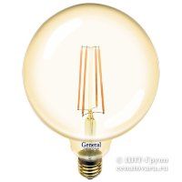Лампа светодиодная 8Вт шар G125 золотая филамент (GLDEN-G125S-8-230)