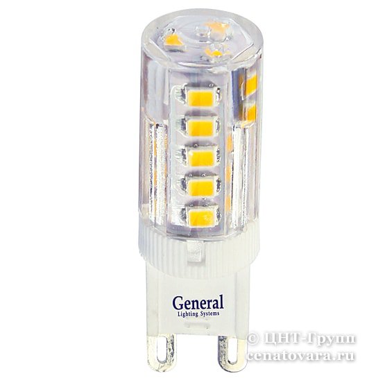Лампа G9 светодиодная 5Вт 220V пластик (GLDEN-G9-5-Р-220)