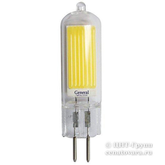 Лампа GU5.3 светодиодная 3Вт 220V прозрачная (GLDEN-COB-3-230-GU5.3)