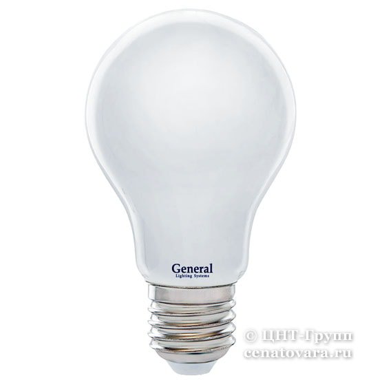 Лампа светодиодная 8Вт груша A60 матовый филамент (GLDEN-A60S-M-8-230) 