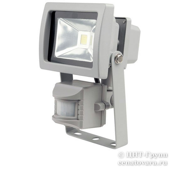 Светодиодный светильник прожектор с датчиком движения 10Вт (ULF-S21-10W-IP65-Sensor)
