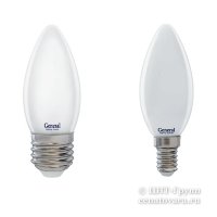 Лампа светодиодная 8Вт свеча CS матовый филамент (GLDEN-CS-M-8-230) 
