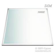 LED панель светодиодная Теплый Свет 3000К (Т) 40Вт диммируемая 595х595х9 ультратонкая (СВО-600х600-40-DIM-3000K-chrome)