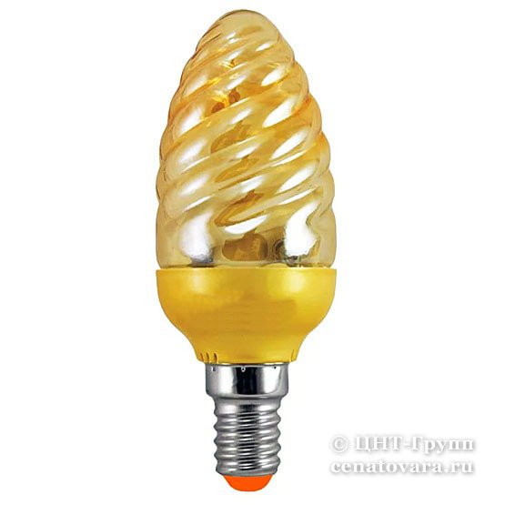 Лампа энергосберегающая 12Вт=60Вт корпусная (ESL-С21-T12) золото