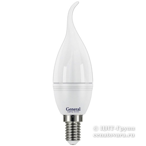 Лампа светодиодная 7Вт свеча на ветру CFW матовый филамент (GLDEN-CFW-7-230) 
