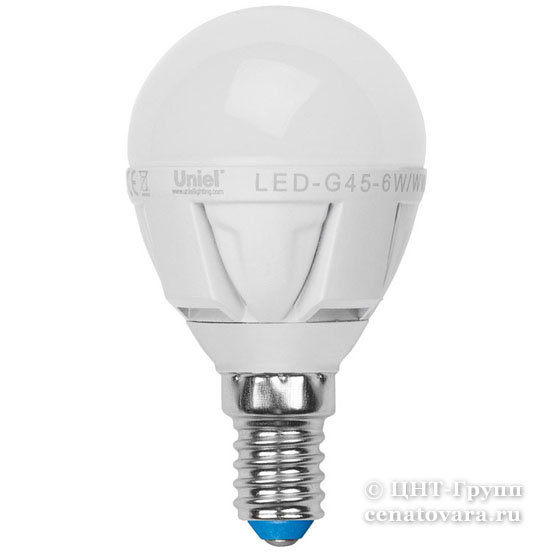 Светодиодная диммируемая лампа-глоба LED 6Вт=60Вт серия Palazzo Dim (LED-G45-6W/FR/DIM ALP01WH)