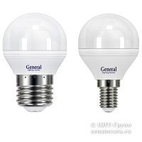 Лампа светодиодная 7Вт шар G45 матовый филамент (GLDEN-G45F-7-230)