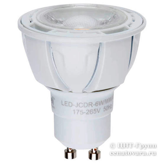 Светодиодная точечная диммируемая лампа LED 6Вт=50Вт для точечного потолочного светильника серия Palazzo Dim (LED-JCDR-6W/FR/DIM ALP01WH)